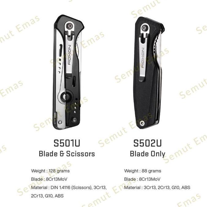 Ready stock ROXON S501U & S502U Folding Knife with Replaceable Blade