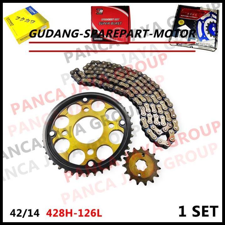 BEST DEAL GEAR SET PAKET BAJA DEPAN BELAKANG RANTAI VIAR CROSS CROS X-150-200 MF-SE-ES-GT 