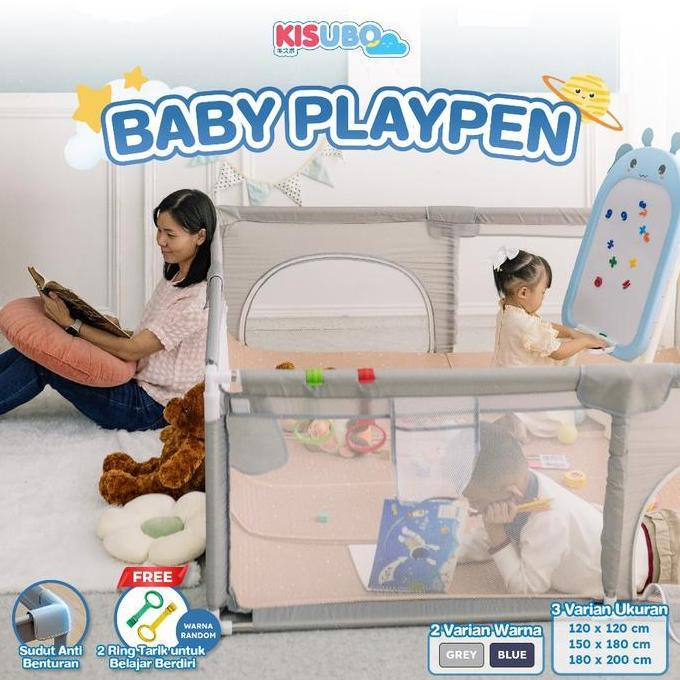 KISUBO Playpen Pagar Pengaman Bayi Tempat Bermain Anak Pagar Mainan Anak Pagar Bayi Kolam Main Anak