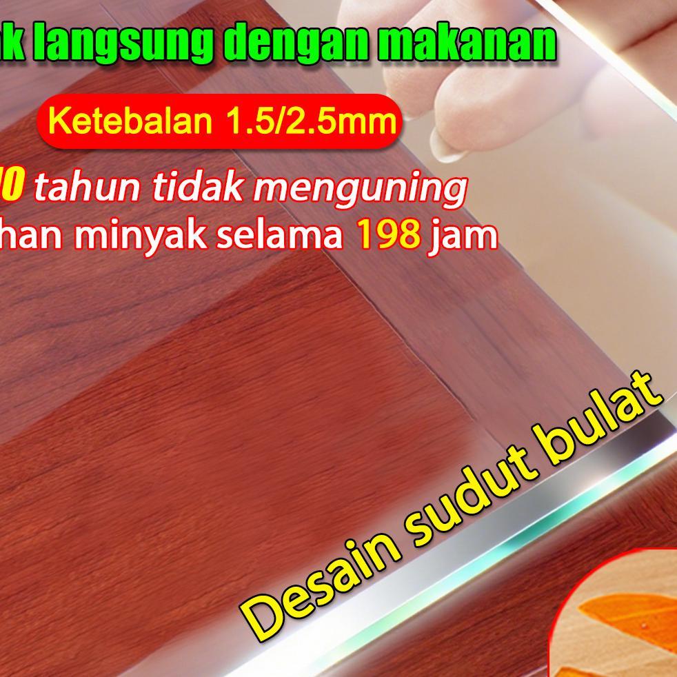Dubot Taplak Meja Bening Tebal2.5Mm Plastik Mika Lemes /Plastik Mika Lemas/Pelapis Taplak Meja