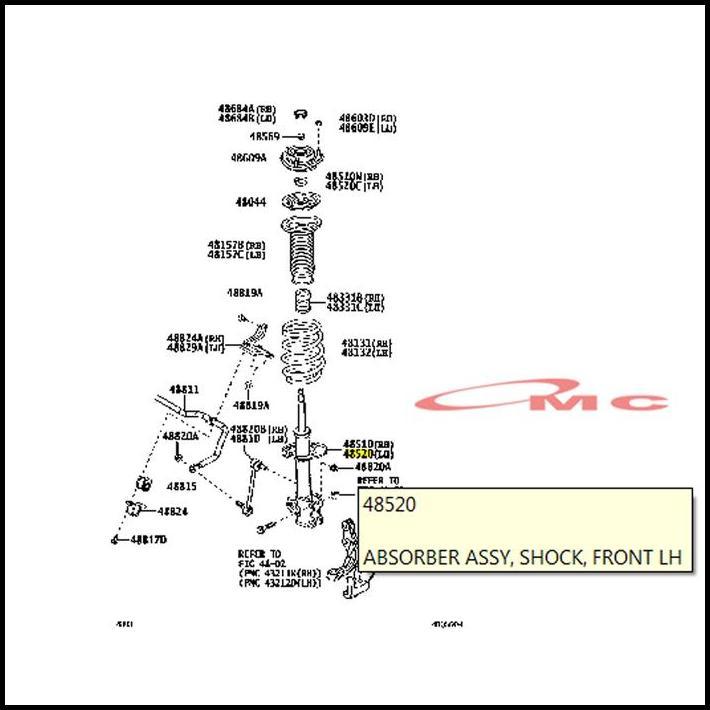 HOT DEAL SHOCK ABSORBER BREAKER BREKER DEPAN KIRI XENIA AVANZA 48520-BZ740-001 