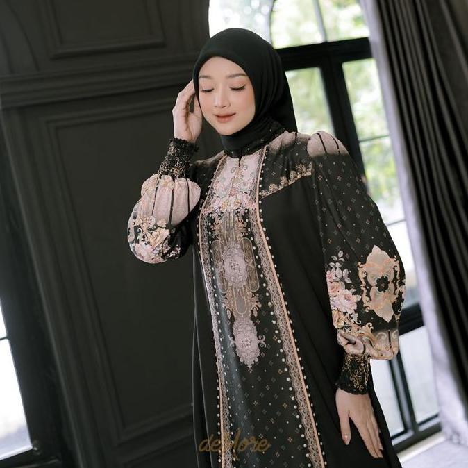 Gamis Muslim Wanita Lebaran Mewah Dress Kondangan Motif Ekslusif Baju Lamaran Syari | Gamis Kirana