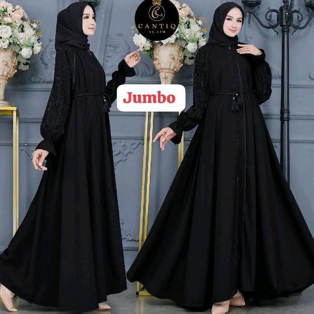 Gamis Arabian Samira Jetbla Baju Dress Hitam Muslim