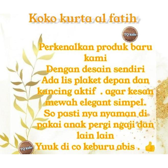 Free 1 Tas Beli 2 Setel Baju Koko Setelan Baju Celana Muslim Koko Kurta Anak Laki Katun Polos Usia 1