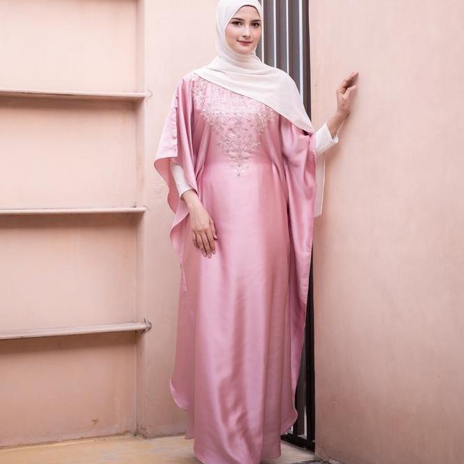Noura Marrakesh Kaftan  Satin Silk Payet Panjang Pesta Muslim