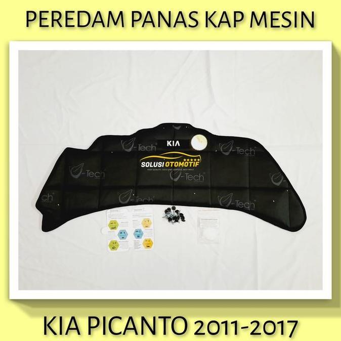 Kia Picanto 2011-2017 Peredam Panas Kap Mesin Mobil Vtech + Klip Restock
