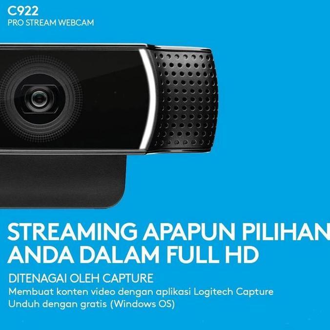 Logitech WEBCAM C922 PRO Webcam Pro Streaming Full HD 1080p dengan Tripod BIM