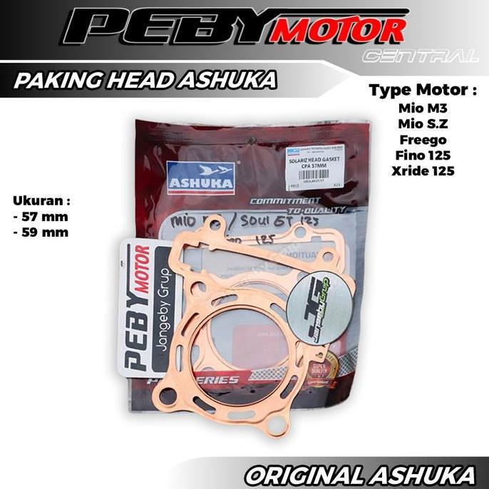 Gasket Paking Head Tembaga Ashuka Mio M3 Fino Xride Freego Original Js Promo