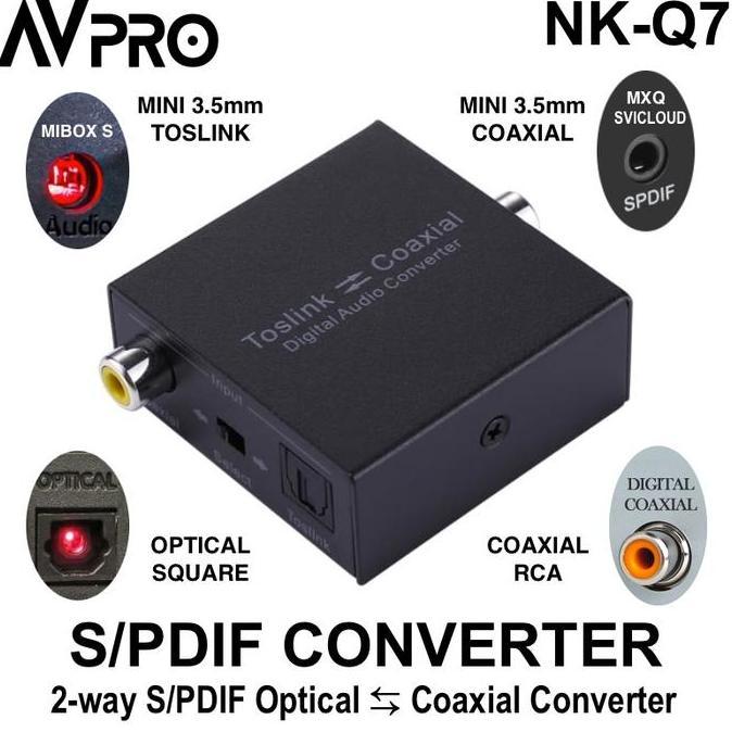 TERBARU - AVPRO SPDIF CONVERTER Optical Toslink to Coaxial / Coaxial to Optical