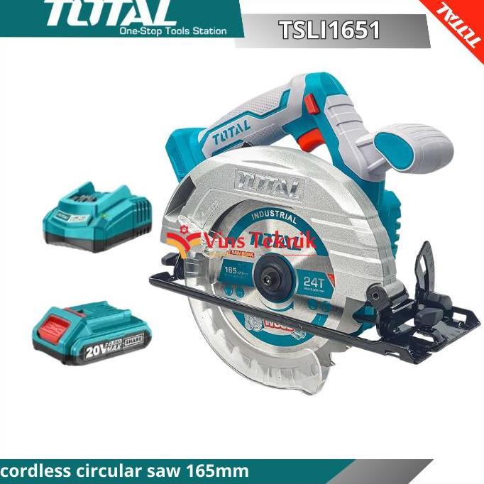 cordless circular saw TOTAL TSLI1651 mesin gergaji kayu baterai 165mm