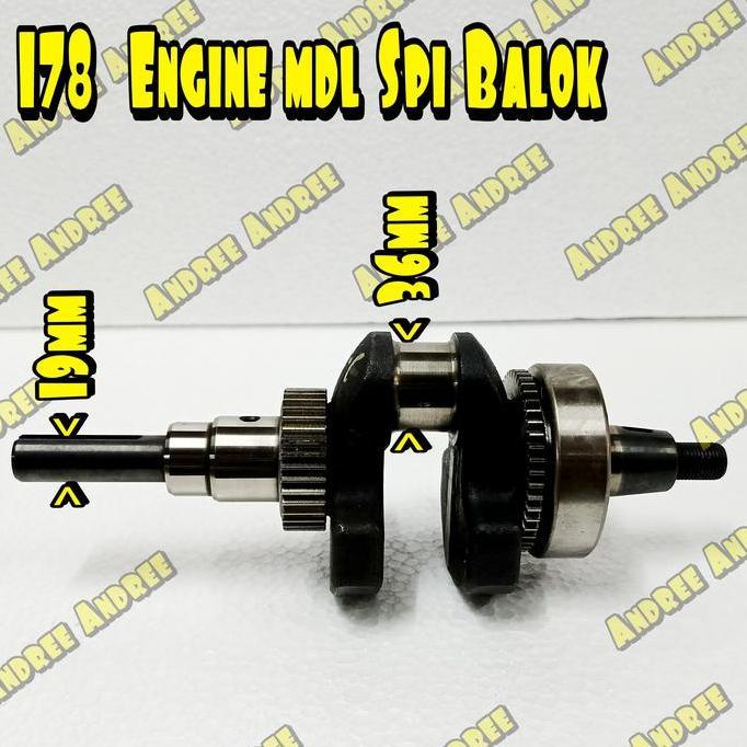 Ready stock] Crankshaft - Kuras Kruk As Engine Diesel Solar 178 178F 178FA model Spi Balok - As 19 m