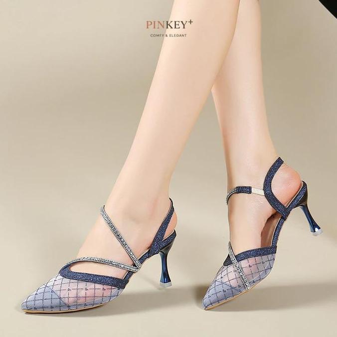 3rabanapusat - pinkey p264 sepatu hak tinggi wanita pointed toe pump stiletto high heels runcing 7cm