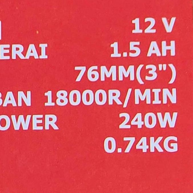 Diskon Modern M-24 Mini Mesin Gerinda Tangan Brushless Angle Grinder Cordless 12V 2Baterai