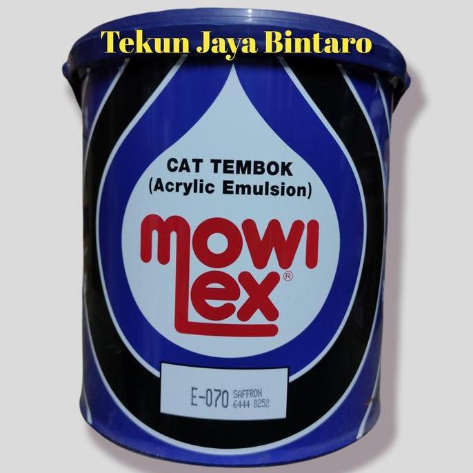 Terjangkau Cat Tembok Interior Mowilex Emulsion 2,5L Warna Saffron E070