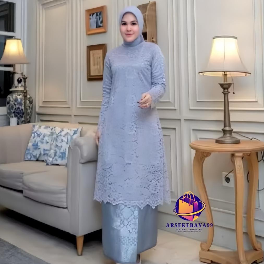 Terbaru Setelan Kebaya Brokat/Kebaya Set Rok Songket/Kebaya Tunik Brokat/Kebaya Kurung/Baju Kurung/K
