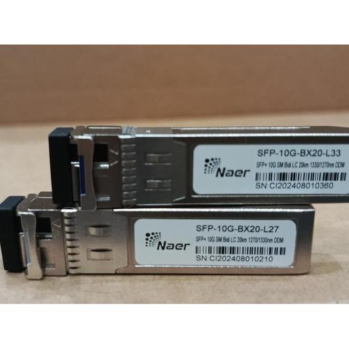 NEW NAERFIBER SFP+ Transcelver SFP 10G BD SM 20km Compatible Mikrotik FO