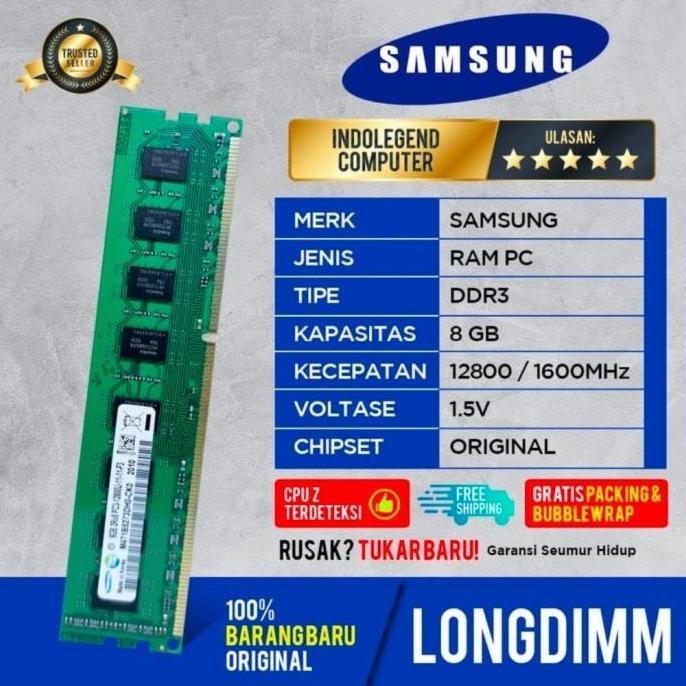 RAM SAMSUNG DDR3 8GB PC12800