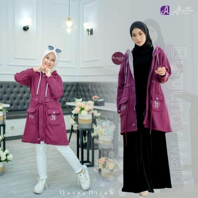 READY Jaket Outer Hijab Alietha | Jaket hijab panjang muslimah | Jacket alietha tebal Musim dingin P