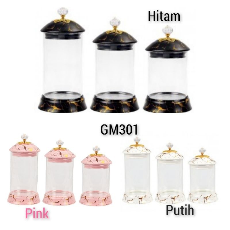 Glass Candy Jar Vicenza Gm 301 / Toples Vicenza Gm301 / Wadah Saji