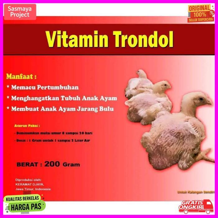 New Vitamin Trondol - Ayam Gemuk Dan Trondol Jarang Bulu - Suplemen Dan Vitamin Ayam Broiler - Masa 