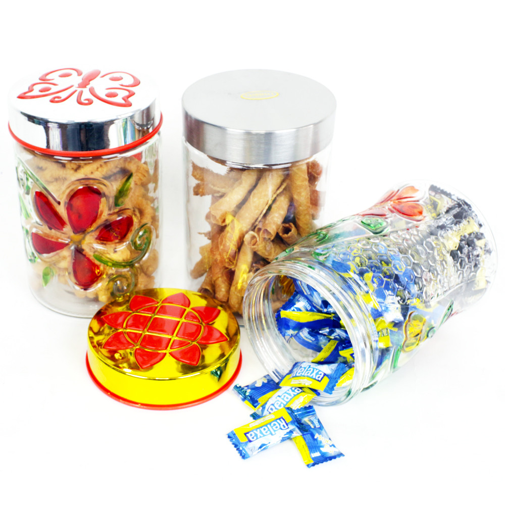Toples Lebaran 2025 Toples Kaca Estetik Toples Kaca Kue Permen Jajanan 10Cm 12Cm | Toples Lebaran Me