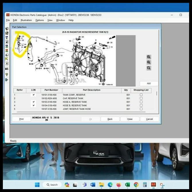DISKON FILTER COOLANT RADIATOR HONDA HRV 2016 2017 2018 2019 2020 2021 ORI 