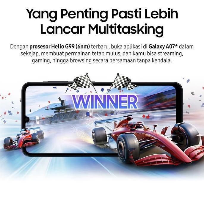 Samsung Galaxy A07 LTE 4GB/64GB 4/128GB 8GB/256GB Mediatek Helio G99 5000 mAh Garansi Resmi HP SAMSU