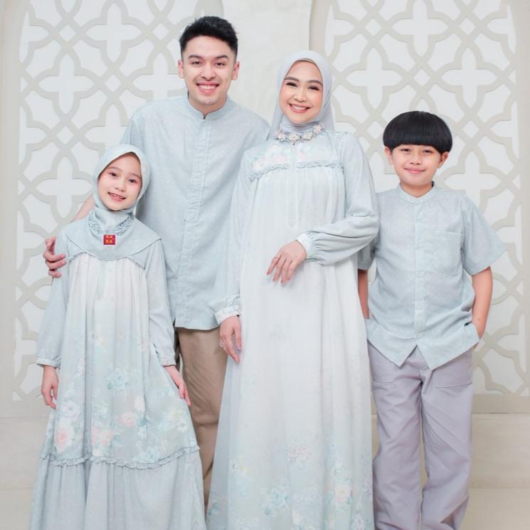 HEMAT Keke Busana - Almira Sage Sarimbit Couple Keluarga Lebaran 2026 Ria Ricis & Atap Gamis Koko