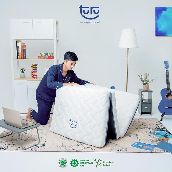 Kasur Lipat Lantai Trifold Premium TURU Wave Rebounded uk. 10x90x200