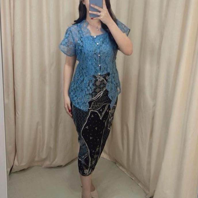 DRESS BATIK HAGIA/DRESS BATIK COUPLE WANITA/KEBAYA WANITA/OUTER KEBAYA /DRESS NATAL Pesta Dewasa Kon