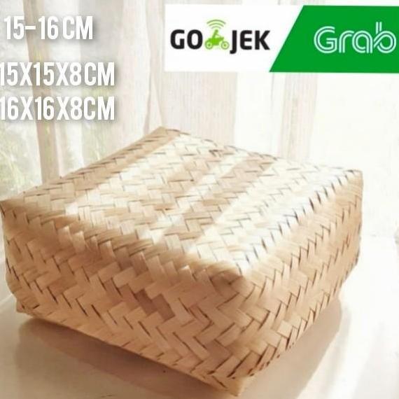 besek 15x15 bambu sepasang