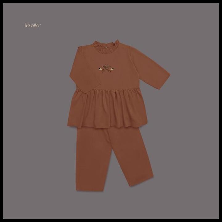 Md - (Size 6 - 10Tahun) Keola Setelan Anak Perempuan Chanderi Tunik Set Dress Gamis / Baju Tunik Ana