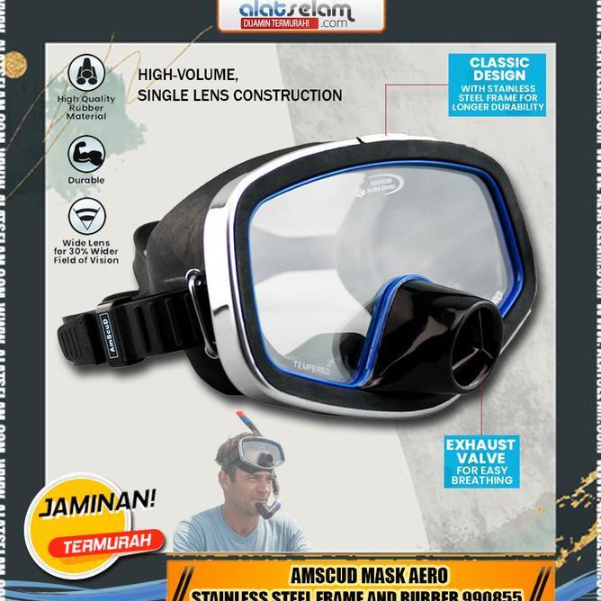 Amscud Mask Aero Kacamata Selam Kacamata Snorkling Masker Selam