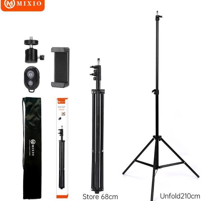 MIXIO 3521 PAKET KOMPLIT TRIPOD 2M +REMOT BLUETOOTH +BALL HEAD+ BAG