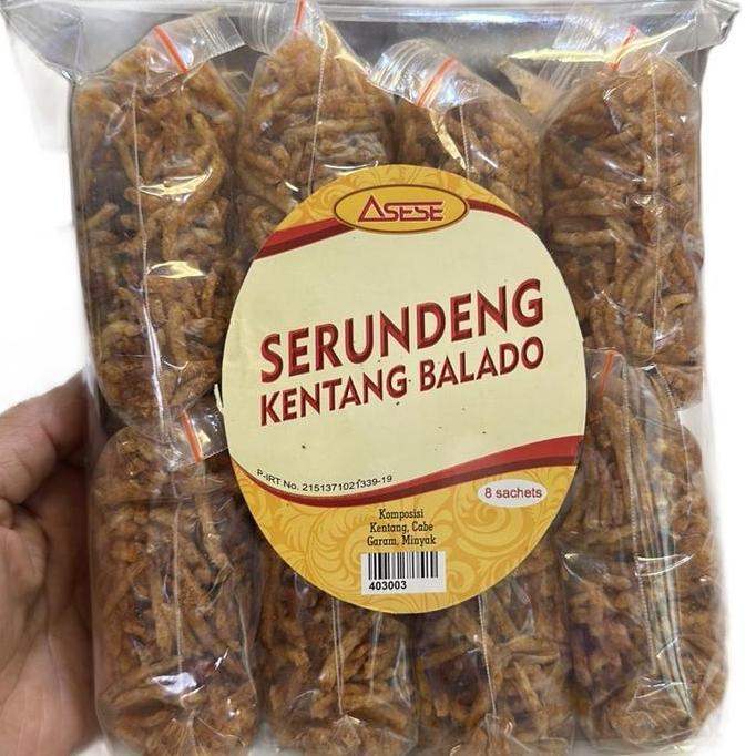 Serundeng kentang ebi asese 500gram