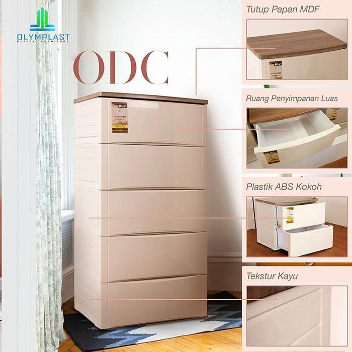 Lemari Plastik ODC 04/ 05 Drawer Olymplast Bandung