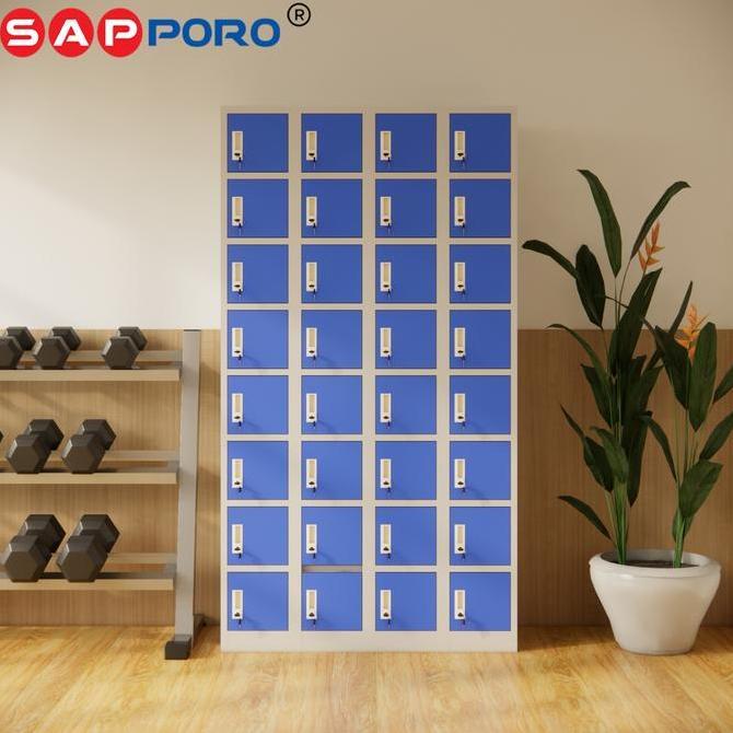 Wellply- Sapporo Stuttgart - Loker Besi 32 Pintu | Steel Locker 32 Doors