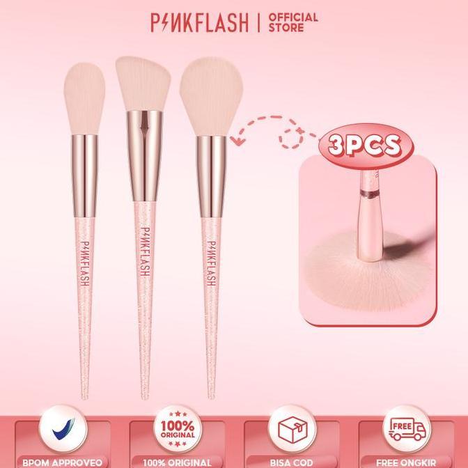 DJANTIIEE - [OFFICIAL] PINKFLASH  3 PCS SET MAKEUP BRUSH SET FAIRY WAND BEAUTY BRUSH MAKEUP TOOL MUL