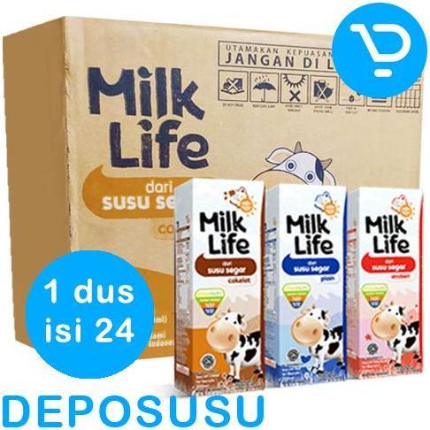 Mlkiron- Susu Uht Milk Life 200Ml 1 Karton Isi 24X200Ml