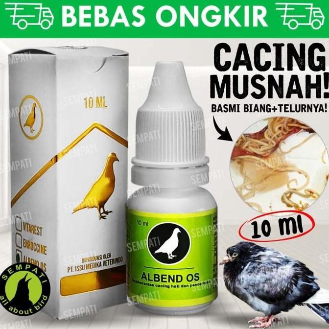 Kicaudor- Albend Os Vitarest Vitamin Burung Obat Cacing Merpati Unggas Cacingan