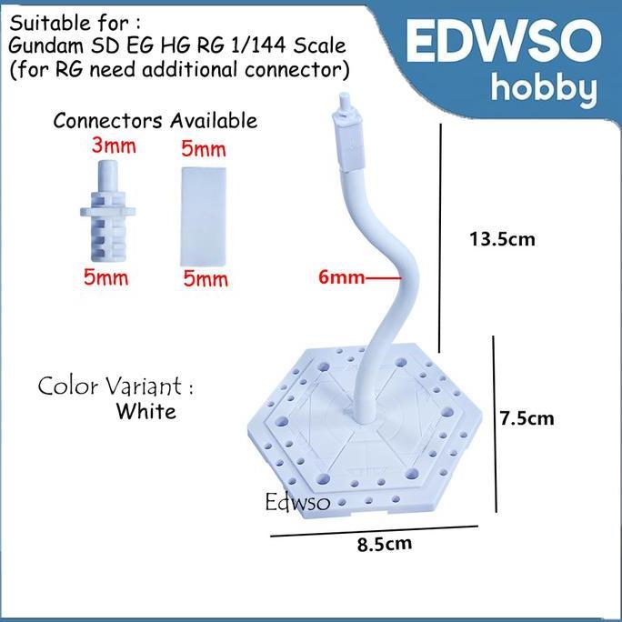 Upupup- Stand Base Action Figure Gundam Bb Sd Sdw Sdcs Hg Rg 1/144 Artikulasi Snake Ver.