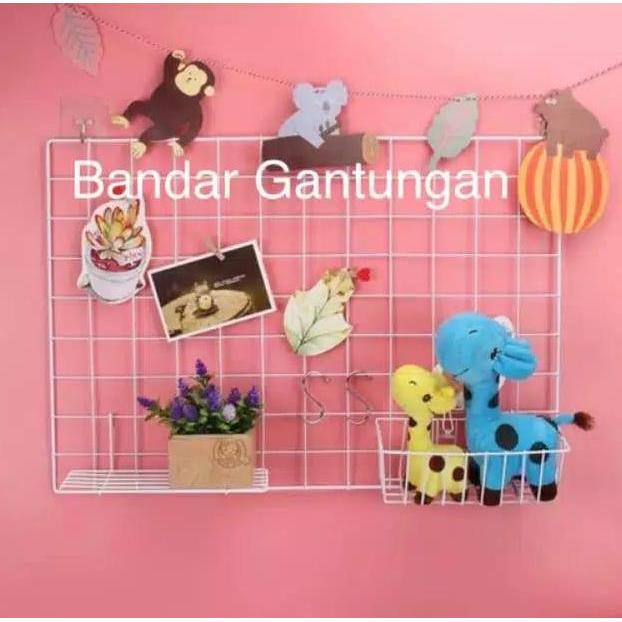Ram Besi Putih RAM 45X95 PAJANGAN RAM ASESORIS PUTIH 45X95  Ram Kawat Putih Grid Wall Foto Ram Putih