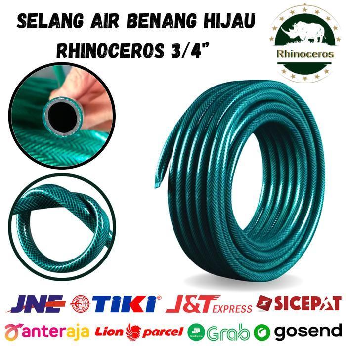 Selang Air 3/4 Benang Hijau 100 Meter Rhinoceros Selang Anti Lumut