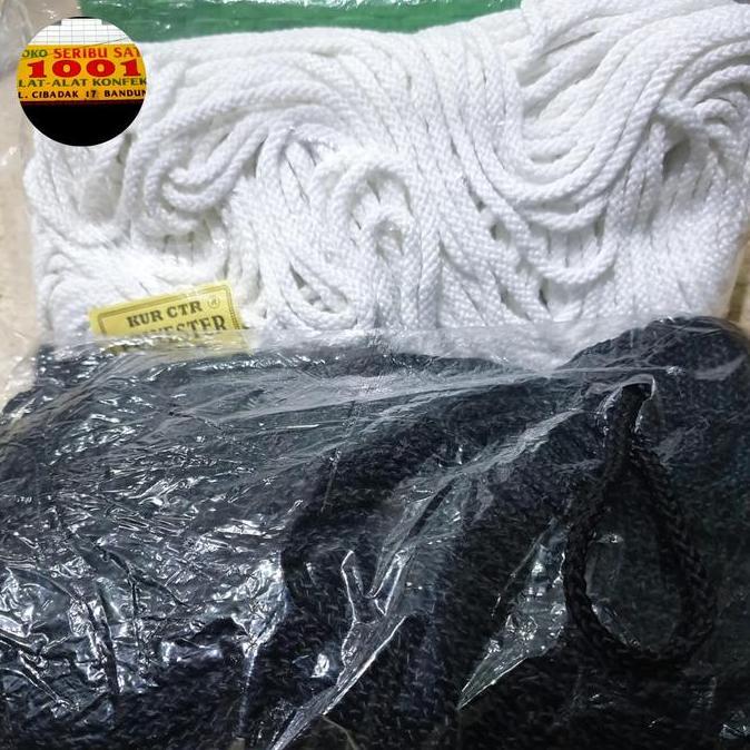 Tali kepang / tali sumbu putih hitam