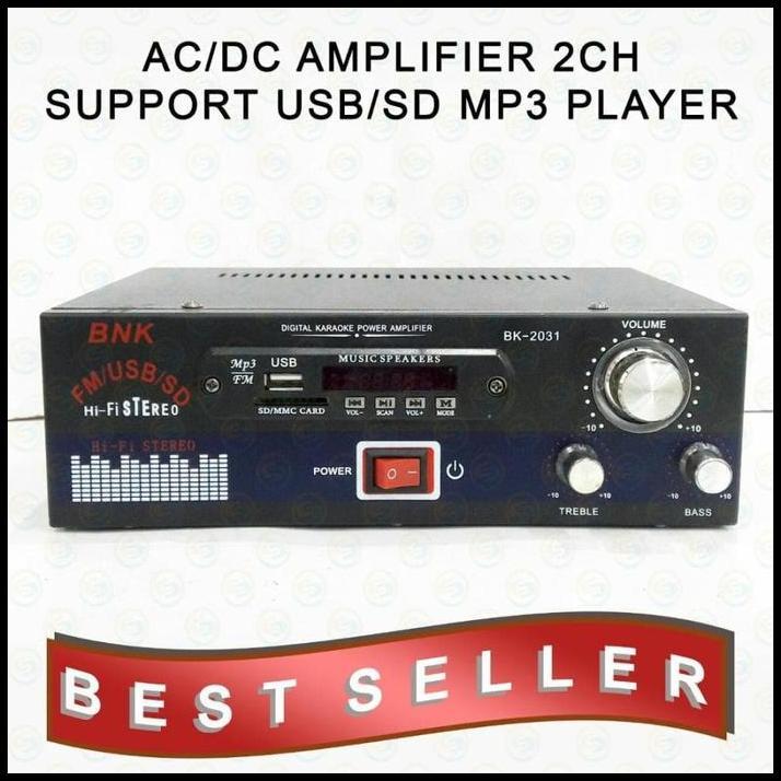 BEST DEAL AC - DC AMPLIFIER 2 CHANNEL SUPPORT USB / SD / MP3 PLAYER 