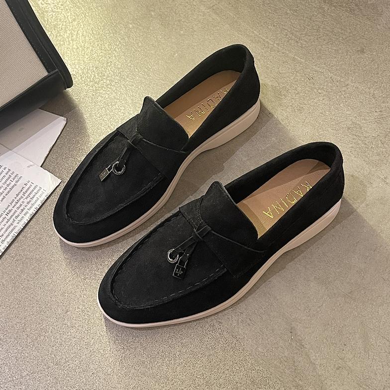 Big Promo Sepatu Pantofel Hitam Loafers Flat Cod Wanita Korean Style Kekinian Premium Import Cina Hi