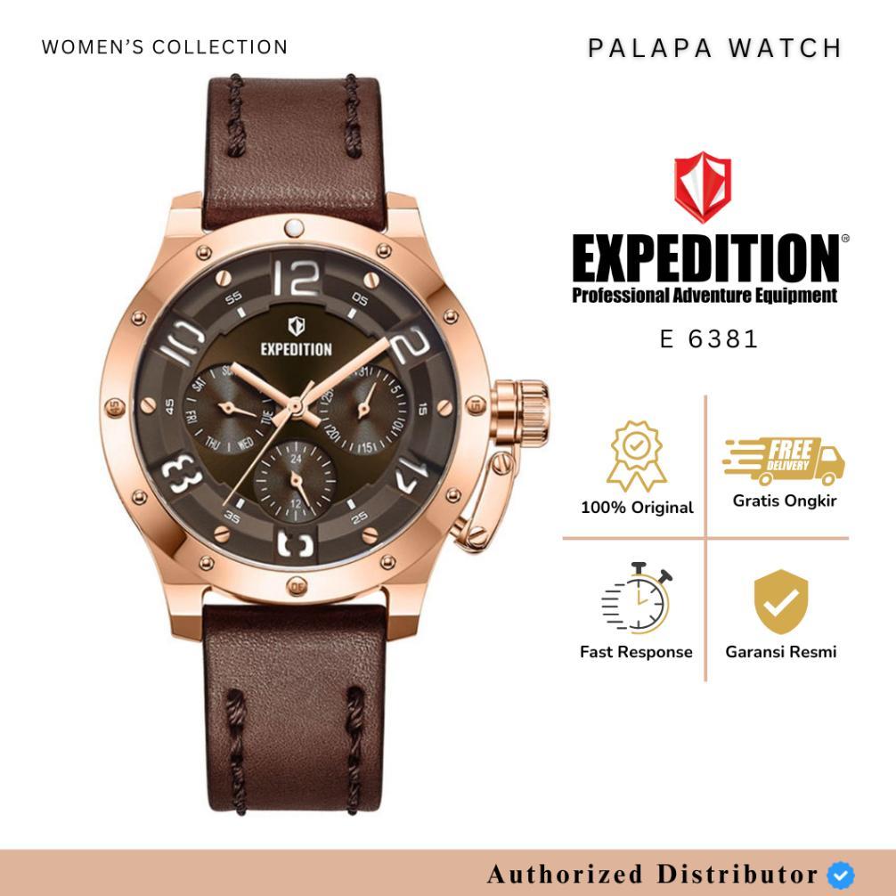 Jam Tangan Wanita Expedition EXP 6381 / E6381 / 6381 Sporty Leather Original
