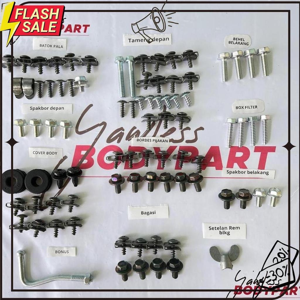 Baut Mio Sporty Full Body / Baut Body Mio Smile Full Set / Baut Cvt Mio Sporty Termurah