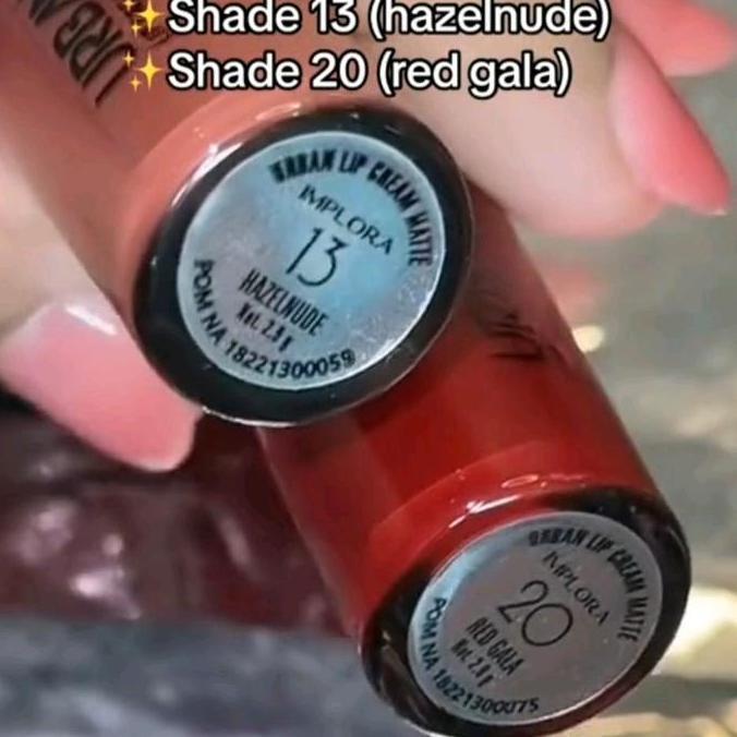Lipplup- Paket Hemat Ombrelips Implora Hazelnude Dan Red Gala - Ombre Lips - Set Lipstik Lipstik Omb