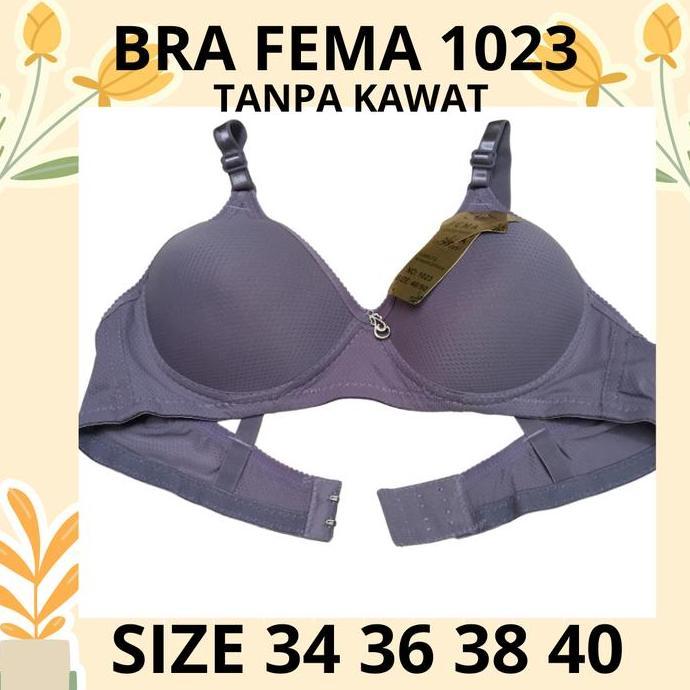 Nyaman- Bra Bh Wanita Remaja Fema 1023 Cup A Size 34 36 38 40 Kait 2 Busa Tipis Tanpa Kawat Nyaman T